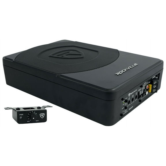 Rockville SS10P 10" 800w Slim Under-Seat Active Powered Car/Truck Subwoofer Sub