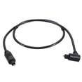 thumbnail image 1 of Unique Bargains Fiber Optic Audio Cable 90 Degree Digital Optic Cable 3.3FT TOS Optical Link PVC Plastic for TV DVD Black, 1 of 6