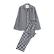 thumbnail image 1 of Pijamas de manga larga para hombre, ropa de casa informal, pantalones y cuello vuelto, 1 of 2