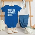 thumbnail image 3 of Worlds Okayest Niece Family Love Bodysuit Jumper Girls Infant Baby Brisco Brands 6M, 3 of 6