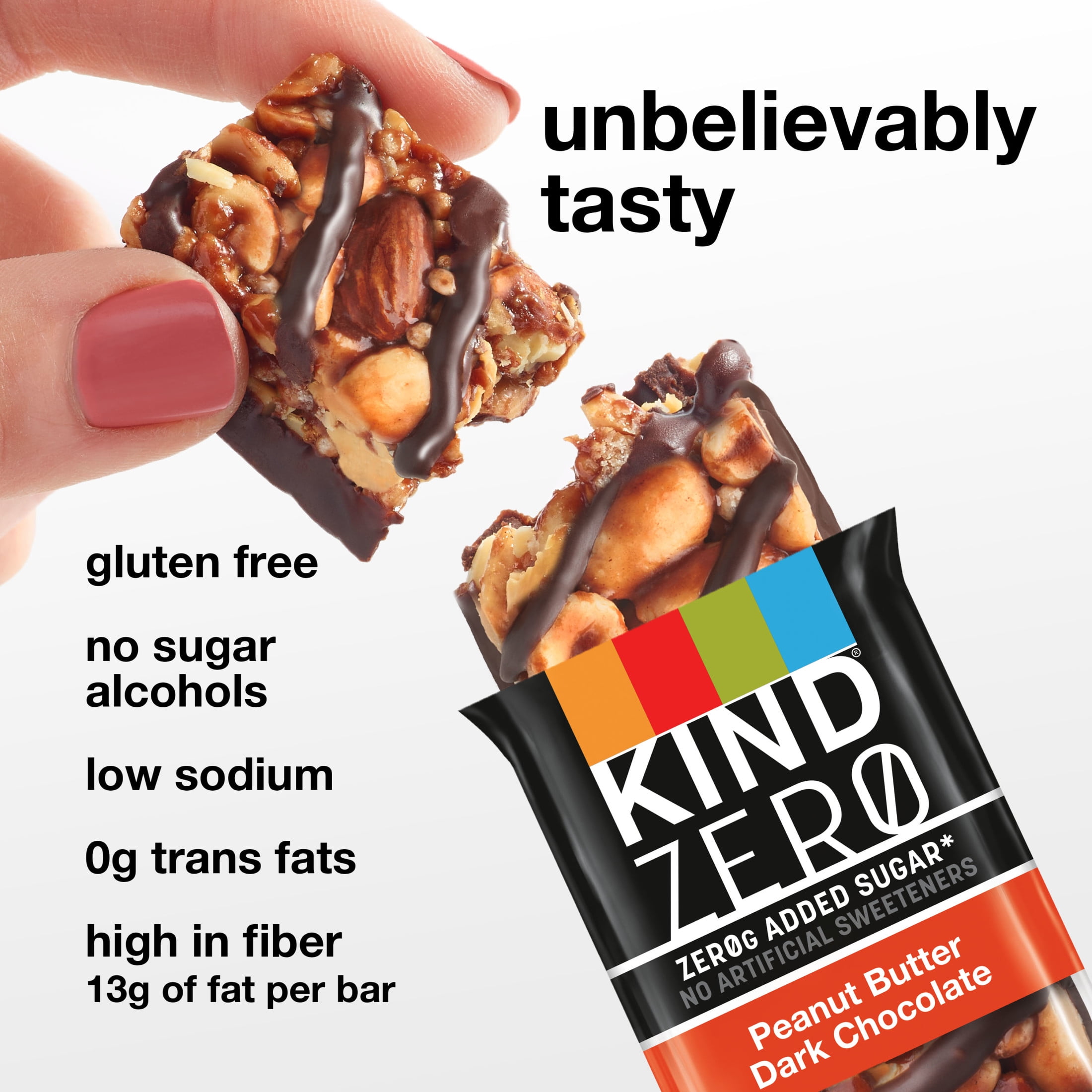 (6 pack) KIND Keto Snack ZEROg Added Sugar Peanut Butter Dark Chocolate Box 5 Bars