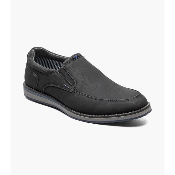Nunn Bush Hyde II Men's Moc Toe Slip On, Black, 8