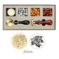 thumbnail image 3 of veasfak 4PCS/Set Vintage Seal Stamp Kit Tea Candle Melting Spoon for Wedding Envelopes Card DIY Sealing Craft Gift Rose, 3 of 4
