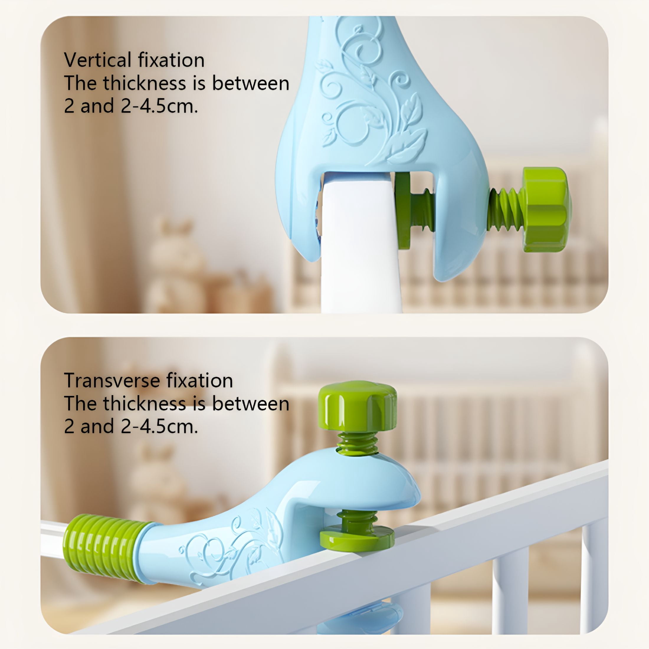 CYFW Crib Mobile with Music And Lights,Nursery Musical Mobile,Toys Hanging Pack And Play Space Portable Animal Mobile Hanger Arm Clip