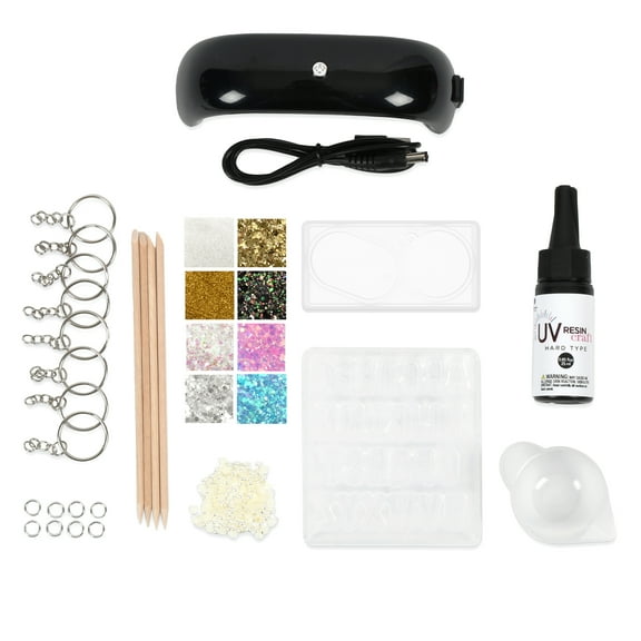 Blue Moon Beads UV Resin Keychain-Making Kit for Adults, Multi-Color