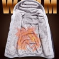 thumbnail image 2 of Hemiks Men's Winter Warm Pullover Hoodie Faux Fur Lined Sweatshirt Coats, 2 of 6