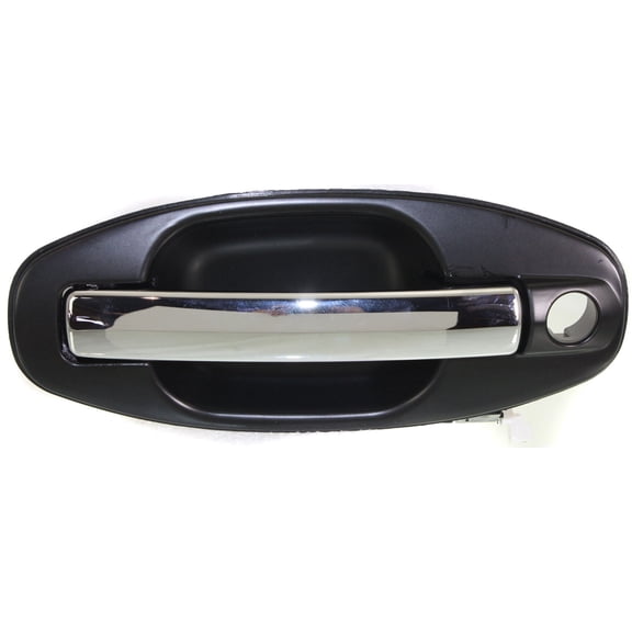 Exterior Door Handle Compatible with 2001-2006 Hyundai Santa Fe Front, Passenger Side Chrome Lever with Primed Bezel