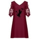 thumbnail image 5 of Vestidos de manga corta con hombros descubiertos y encaje con cuello en V estampado sexy de verano para mujer Fridja bnh5587, 5 of 8