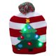 thumbnail image 1 of Sombrero de suéter de punto con patrón de dibujos animados, gorro de nieve con luz suave intermitente, colorido LED, regalos de Navidad de Año Nuevo, novedad, 1 of 4