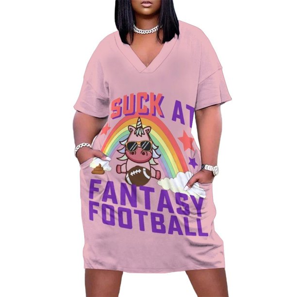 Soy un desastre jugando al fútbol fantasy, un perdedor divertido, un unicornio, un vestido holgado con bolsillos, un vestido de hada, un vestido de invitada de boda 2025