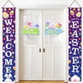 thumbnail image 4 of YaoZQ Colorful Easter Bunny Door Decorations, 1 Pack, Reusable Polyester Porch Banners, Cute Holiday Party Supplies, Spring Seasonal Entryway Backdrop Ornament, 11.8 x 70.9 Inch, 4 of 6