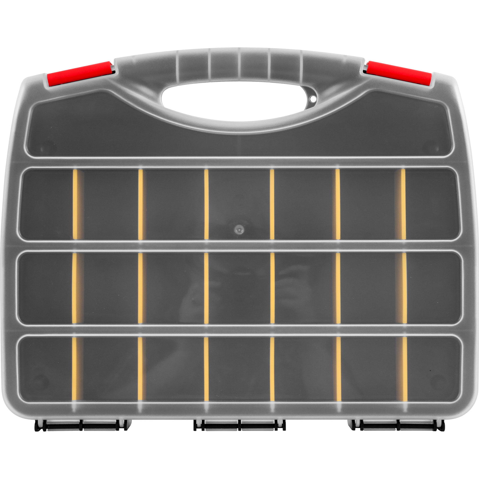 Portable Storage Case with Small Bin Compartments for Hardware and More by Stalwart Screws Bolts Small Parts Organizer with Handle Nuts Nails