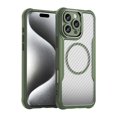 thumbnail image 1 of Brushed Carbon Fibre Full Lens Protect Case For iphone 16 Pro Max iphone16 Plus Magsafe Magnetic Wireless Charging Cover Green For iphone 16 Pro, 1 of 6
