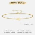 thumbnail image 6 of Turandoss Bracelet for Women Girls Jewelry Gifts Dainty Letter Bracelets Trendy 18K-Gold-Plated Letter S Initial Bracelet Personalized 18K-Gold-Plated Initial Bracelets for Women Girls Jewelry Gift, 6 of 8