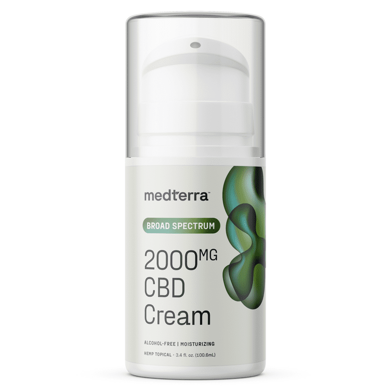 Medterra CBD Broad Spectrum 2000mg CBD Cream, 3.4 fl oz