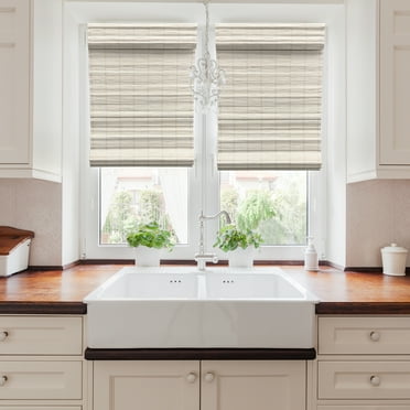 Radiance Brooklyn 29-in Cordless Cocoa Bamboo Roman Shade