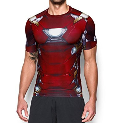 Under Armour Alter Ego Iron Man Shirt LG Cardinal - Walmart.com