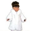 18 inch Doll Accessories: White Fur Coat