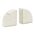 thumbnail image 6 of Set of Two Bookends 8" Set of White Marble Decorative Pie Bookends For Home or Office Gifts for Book - 4" x 2" x 5", 6 of 8
