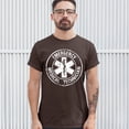 thumbnail image 3 of Tee Hunt Emergency Medical Technician T-Shirt EMT Distressed Star of Life Men's Tee, Brown, Medium, 3 of 5
