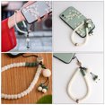 thumbnail image 5 of Colgante de jade blanco Bodhi para teléfono móvil, estilo chino, con cadena para teléfono móvil, 5 of 5