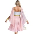 thumbnail image 2 of Aislor Womens Greek Toga Costume for Halloween Cosplay Costume Chiffon Sleeveless Dress Outfits Pink M, 2 of 7