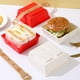 thumbnail image 1 of Juego de cajas Bento de picnic portátiles: paquete de 2, apto para microondas, alto volumen de 5.51x5.51x4.33 pulgadas, blanco y rojo, a prueba de presión, recipientes de almuerzo apilables para, 1 of 7