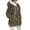46A# Army Green, variant on Fleece Zip Up Jacket with Pockets Womens Oversized Long Sherpa Hoodie Fuzzy Jackets Warm Teddy Coat Light Gray 4XL