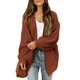 thumbnail image 1 of Ropa de mujer, cárdigan de manga larga con cuello en V y botones de aguja gruesa, suéter de punto con bolsillos para otoño e invierno, abrigo para mujer, 1 of 6