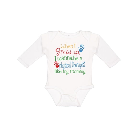 Inktastic Physical Therapist Like Mommy Boys or Girls Long Sleeve Baby Bodysuit