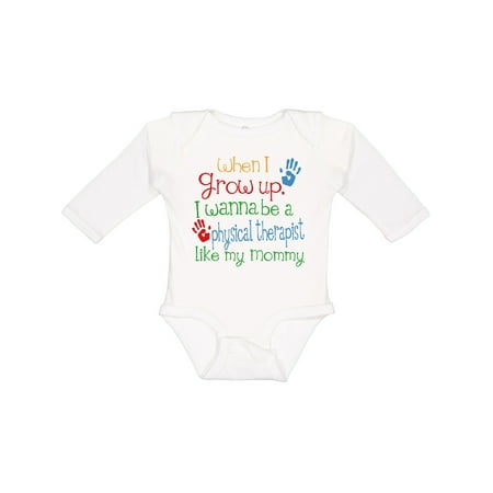 

Inktastic Physical Therapist Like Mommy Gift Baby Boy or Baby Girl Long Sleeve Bodysuit