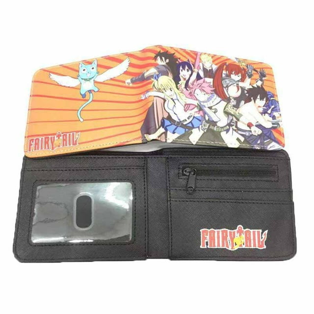 Billetera plegable delgada con personajes de anime Fairys Tails