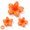 orange one large and two small, variant on Mini Plumeria Flower Hair Claw Clip, 6 Colors Small Gradient Frosted Cute Floral Shark Jaw Clamps Set, Lightweight Non-Slip Strong Hold Half Up Back Bangs Hair Accessories for Women Girls Styling
