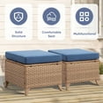 thumbnail image 4 of POCASSY Wicker Outdoor Ottoman with Cushions, 4 of 6