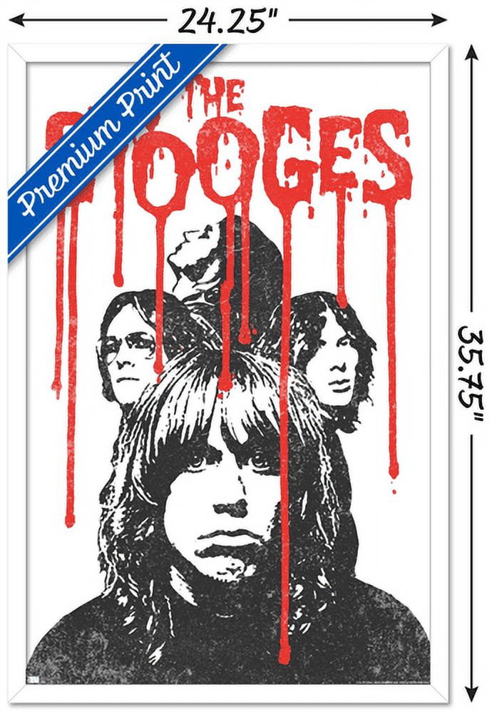 The Stooges - Bleeding Logo Wall Poster, 22.375" x 34", Framed
