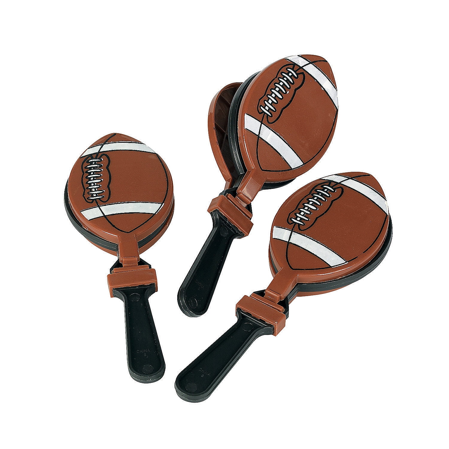 Plastic Football Clappers Party Favors 12 Pieces