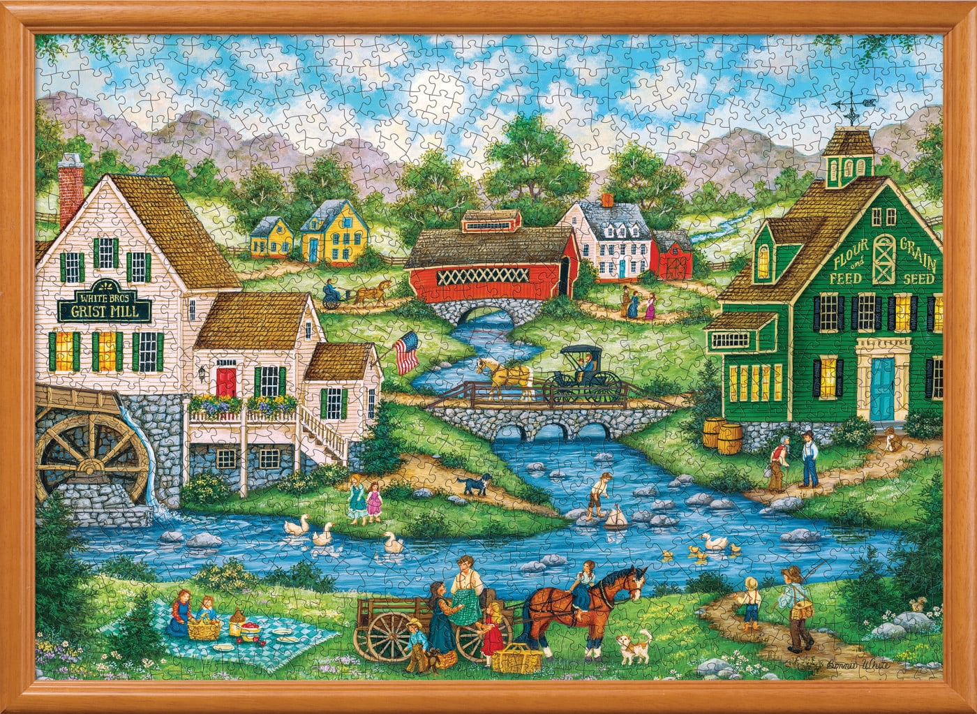 Signature - On the Boardwalk 3000 Piece Puzzle By Art Poulin – Flawed