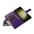thumbnail image 3 of Dteck Wallet Case for Samsung Galaxy S23 Ultra, 9 Card Holder Slots Zipper Pocket Handbag Case Magnetic Closure Kickstand with Wrist Strap TPU Shockproof Flip Case for Samsung S23 Ultra 5G,Purple, 3 of 6