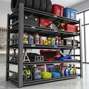 72 H Garage Shelving Garage Storage Shelves 5T Metal Shelf Heavy Duty Shelving Unit Adjutable Industrial Utility Shelf Storage Rack for Warehouse, Basement,72 H*36 W*16 D