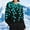 B_ Navy, variant on Womens Hoodies Knit Sweater, Vintage Prints Long Sleeve Drop Shoulder Knit Hooded Pullover Sweater with Pocket White L
