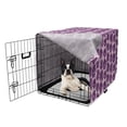 thumbnail image 5 of Floral Dog Crate Cover, Romantic Roses Continuous Violet Lilac Tones Pattern, Easy to Use Pet Kennel Cover Small Dogs Puppies Kittens, 7 Sizes, Eggplant Mauve, by Ambesonne, 5 of 6