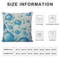 thumbnail image 5 of Rain Decorative Pillow Case D Glitter Water Drops Nature Morning Dew Throw Pillow Cover Square Cushion Linen Canvas Home Inch Blue White, 5 of 5