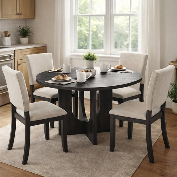 GOMYHOME 5-Piece Conference Table Set with 4 Chairs, Modern Office Meeting Room Furniture