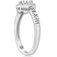 thumbnail image 2 of Pompeii 1/3ct Pave Halo 14K White Gold Diamond Engagement Setting Mount (G/H,I2), 2 of 4