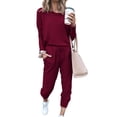 thumbnail image 3 of Conjunto de ropa de estar por casa de otoño, conjunto de 2 piezas para mujer, conjunto de pijama de manga larga de dos piezas para mujer, diseño elevado, 3 of 6