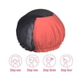 thumbnail image 5 of Kdxio Cute Black Kitten Cartoon Print Shower Cap for Women,Elastic and Reusable,Double Waterproof Layers Bathing Hat, 5 of 6