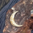 thumbnail image 4 of Celtic Spiral Crescent Moon 925 Sterling Silver Pendant Two Tone Fine Jewelry, 4 of 7