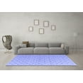 thumbnail image 3 of Ahgly Company Machine Washable Indoor Square Abstract Blue Modern Area Rugs, 8' Square, 3 of 4