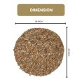 thumbnail image 3 of Home Weavers Leather Shaggy Collection Living Room Rug, Machine Washable Area Rugs, Rug For Living Room, Non Slip Accent Rugs, Soft Foldable Indoor Floor Rug, Easy To Clean, 3' Round, Tan, 3 of 3