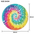 thumbnail image 6 of Colorful Tie Dye Pattern Round Tablecloth 60"x60",Wrinkle Wipeable Table Cloth for Kitchen Dining Room Picnic Patio Party, 6 of 6